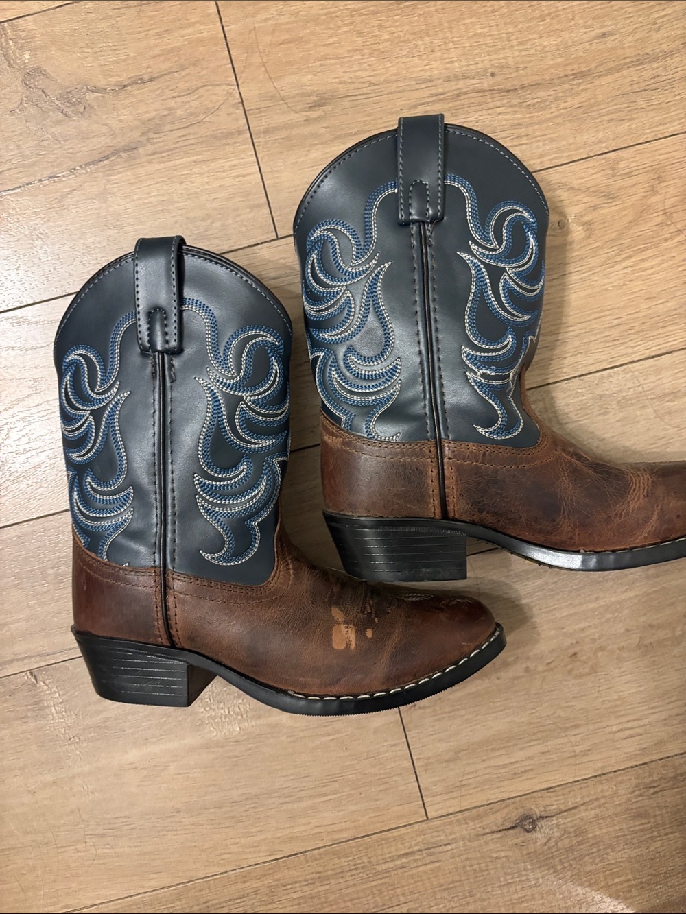 Cody James Kids Brown and Navy Western Boots